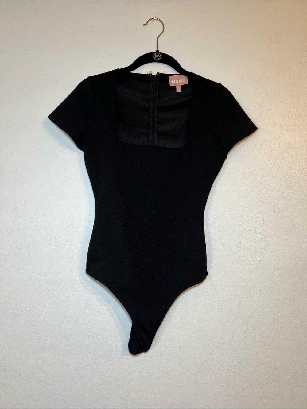 Show Me Your Mumu square neck Black Short-Sleeve One-Piece Bodysuit